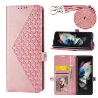 SAMSUNG Galaxy Z Fold 5 4 3 斜挎掛繩鉸鏈保護套適用於三星 Z Fold4 Fold3 5G