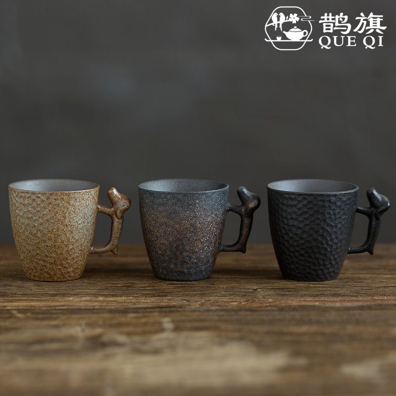 【虧本促銷特賣】窯變茶杯  家用陶瓷品茗杯 天目功夫茶具套裝 建盞主人杯 單杯 大號 特價 【鵲旗】