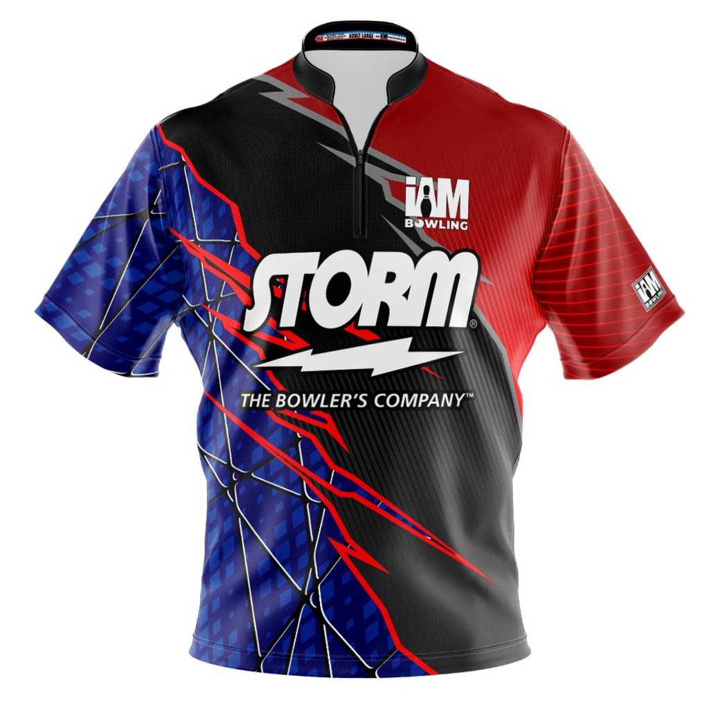 Storm DS 保齡球球衣 - 設計 1509-ST 3D 拉鍊領保齡球襯衫 DIY 名稱