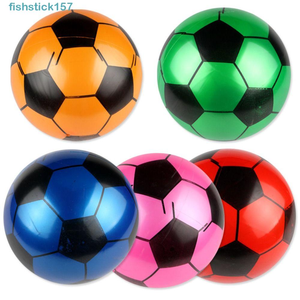 Pvc 足球彈力球,隨機顏色充氣充氣足球,創意手拍軟彈力戶外遊戲