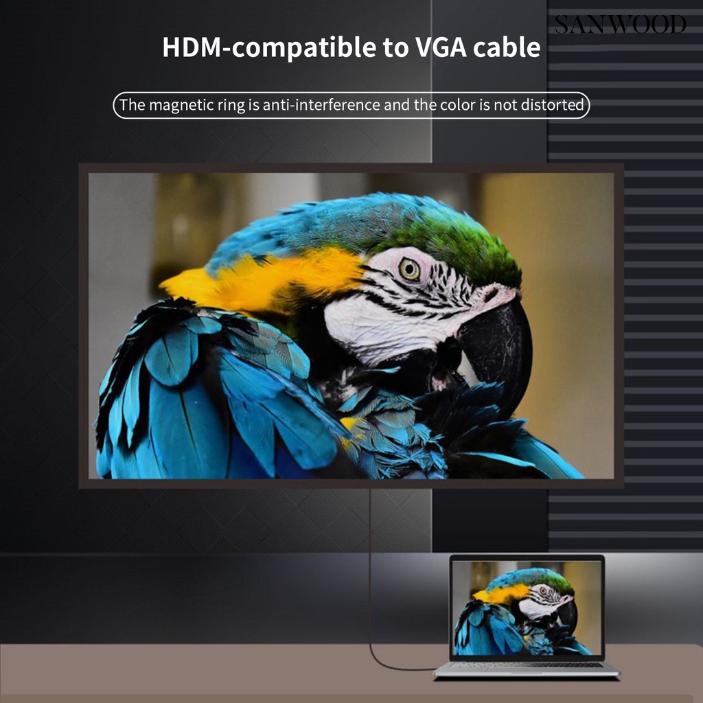 【手機配件】HDMI轉VGA線 1.5米 hdmi對vga高清頻道線轉接線