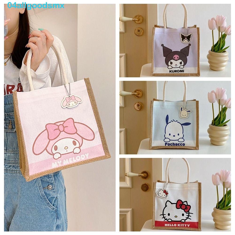 Allgoods Kuromi 手提袋,Melody 卡通,禮物大容量化妝包 KT 貓旅行