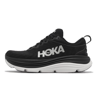 Hoka 慢跑鞋 Gaviota 5 2E 寬續 黑白 路跑 緩震穩定 抓地耐磨 男鞋【ACS】 1134234BWHT