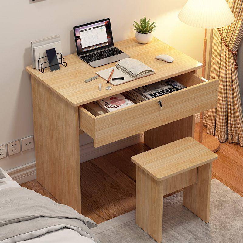電腦桌 小尺寸書桌 帶抽屜小桌子帶鎖 學生寫字臺桌椅 一套裝 家用臥室