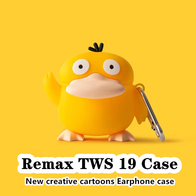 【imamura】適用於 Remax TWS 19 保護套 Remax TWS 19 保護套新款搞笑卡通軟耳機保護套保護
