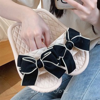 「KiraSole女鞋店」 甜酷蝴蝶結沙灘拖鞋 時尚百搭涼拖鞋 防滑軟底涼鞋 韓國休閒涼鞋 素色仙女風涼鞋 軟底防水一字
