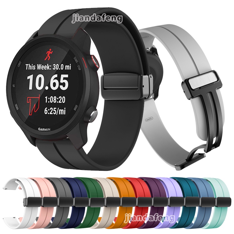 Garmin Forerunner 245 Music 55 645 的 D 扣運動錶帶磁性錶帶