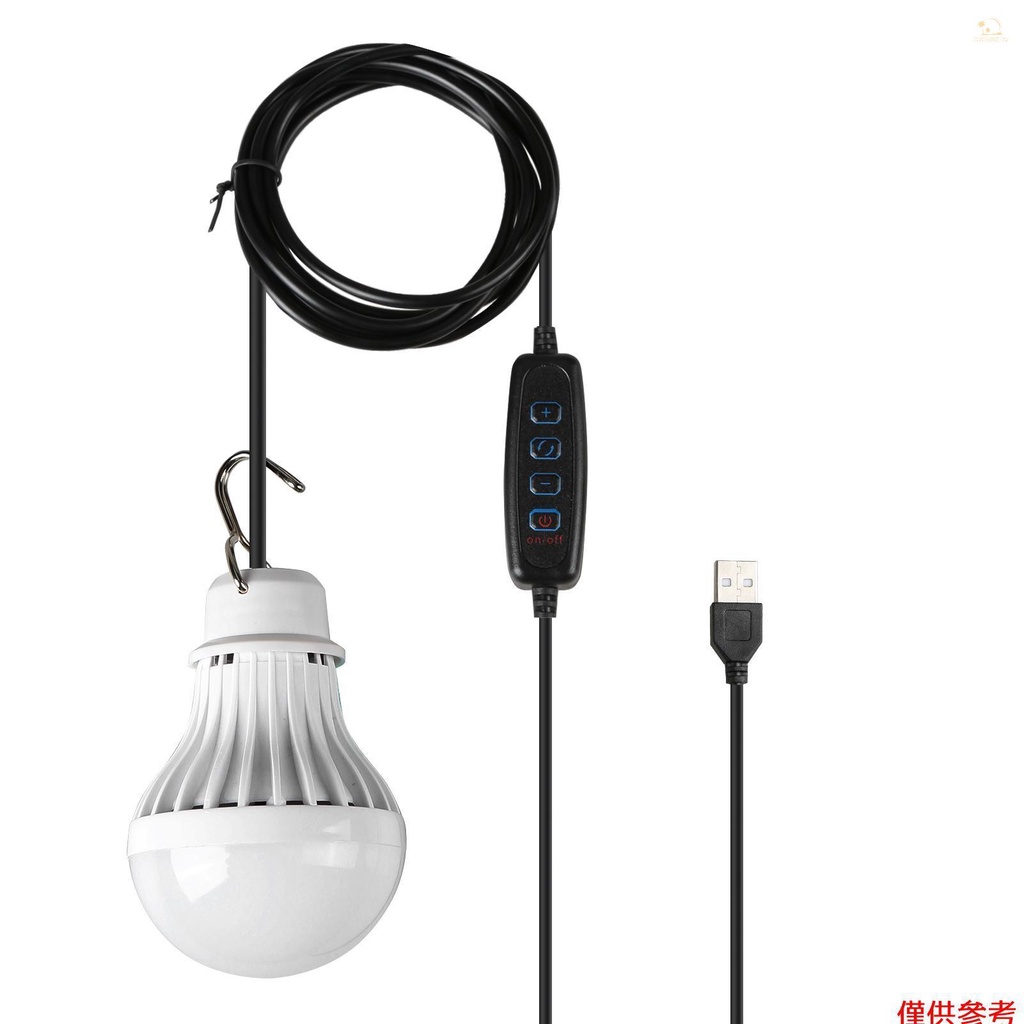 Sun6戶外USB LED燈暖/白/暖白光可調亮度掛鉤露營徒步應急便攜式燈