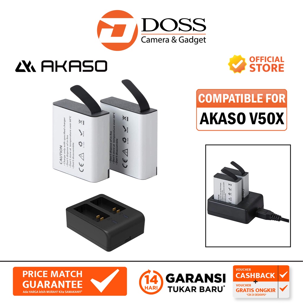 適用於 V50X 的 Akaso 電池套件
