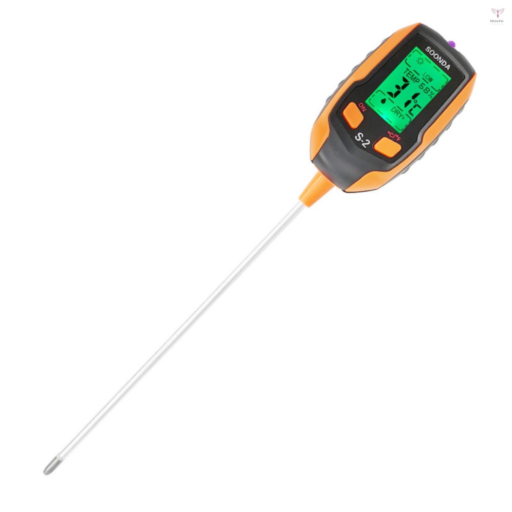 5合1土壤檢測儀多功能土壤檢測儀溼度計pH計溫度土壤/環境溼度陽光強度pH計