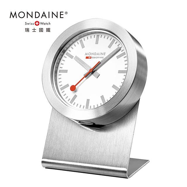 MONDAINE 瑞士國鐵PURE系列磁鐵兩用鐘 – 銀色 5cm eslite誠品