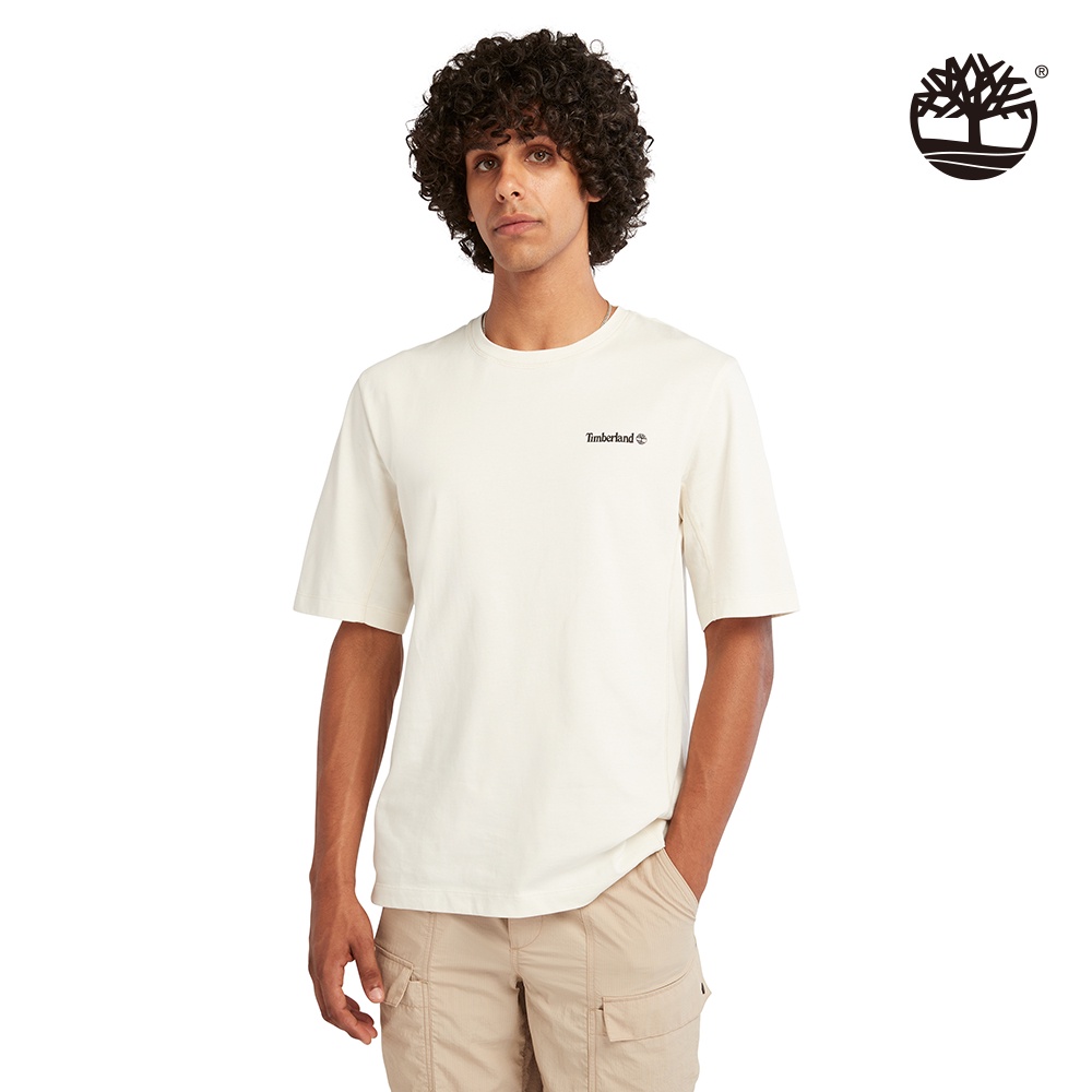 Timberland 男款復古白色涼爽科技T恤|A68UWCM9