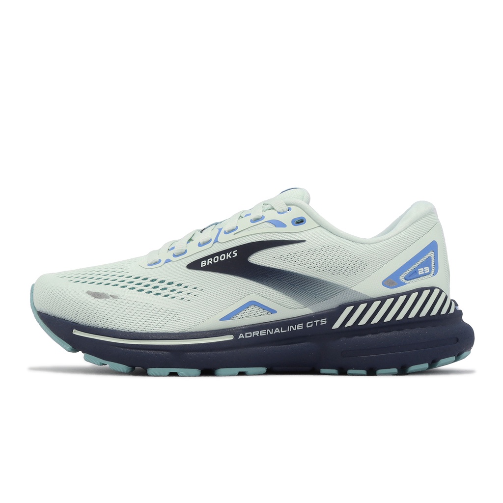 Brooks 慢跑鞋 Adrenaline GTS 23 藍綠 寬楦 腎上腺素 女鞋 ACS 1203811D471