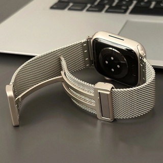 【免運！現貨】Apple Watch 錶帶 磁吸摺疊扣 細網錶帶 不鏽鋼錶帶 5 6 7 SE S8 40mm 44mm