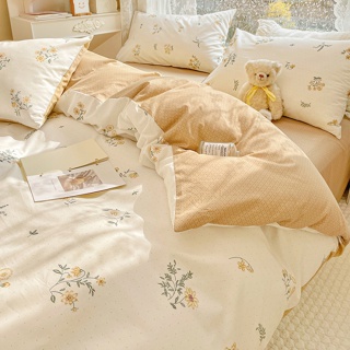婉然 花卉系列仙草床包組 純棉床組 精梳棉床單 床罩組 單人 雙人 加大床包四件組 被單 枕套