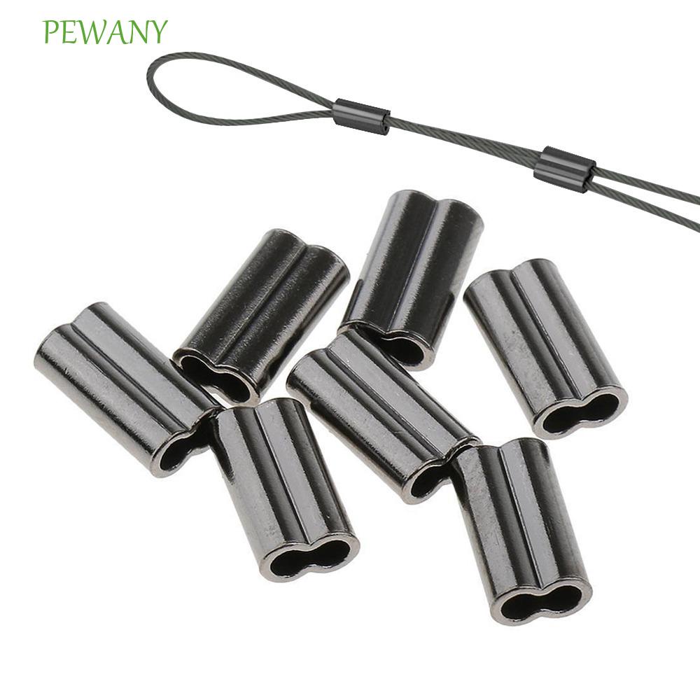 PEWANY 雙筒管 100 件可更換釣魚管接頭釣魚索具配件用於釣魚線壓接管電線壓接套管