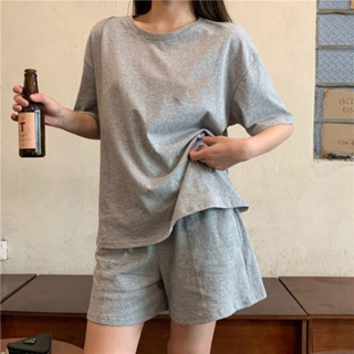 毛圈棉 | 女裝 | M-3XL | 夏季短袖+短褲兩件套裝
