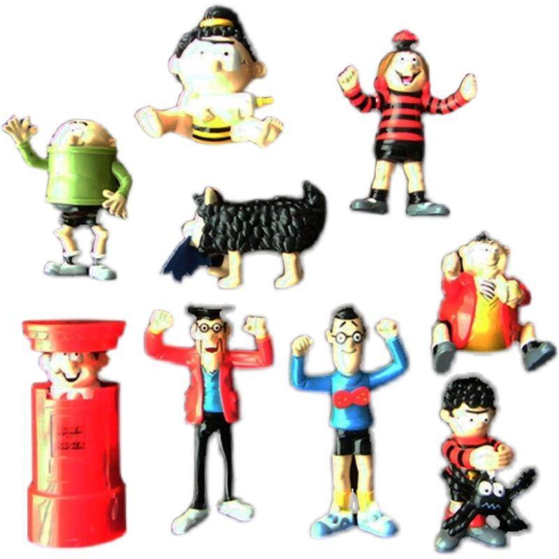 2000麥當勞絕版四小福丹尼斯，梅奈斯，比諾單人塑料玩具，絕版收藏品