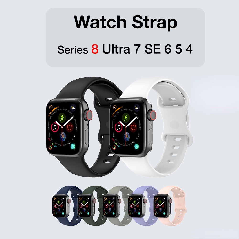 錶帶適用於 iWatch 運動矽膠智能手錶錶帶/錶帶適用於 Apple Watch Series 8 Ultra 7 S