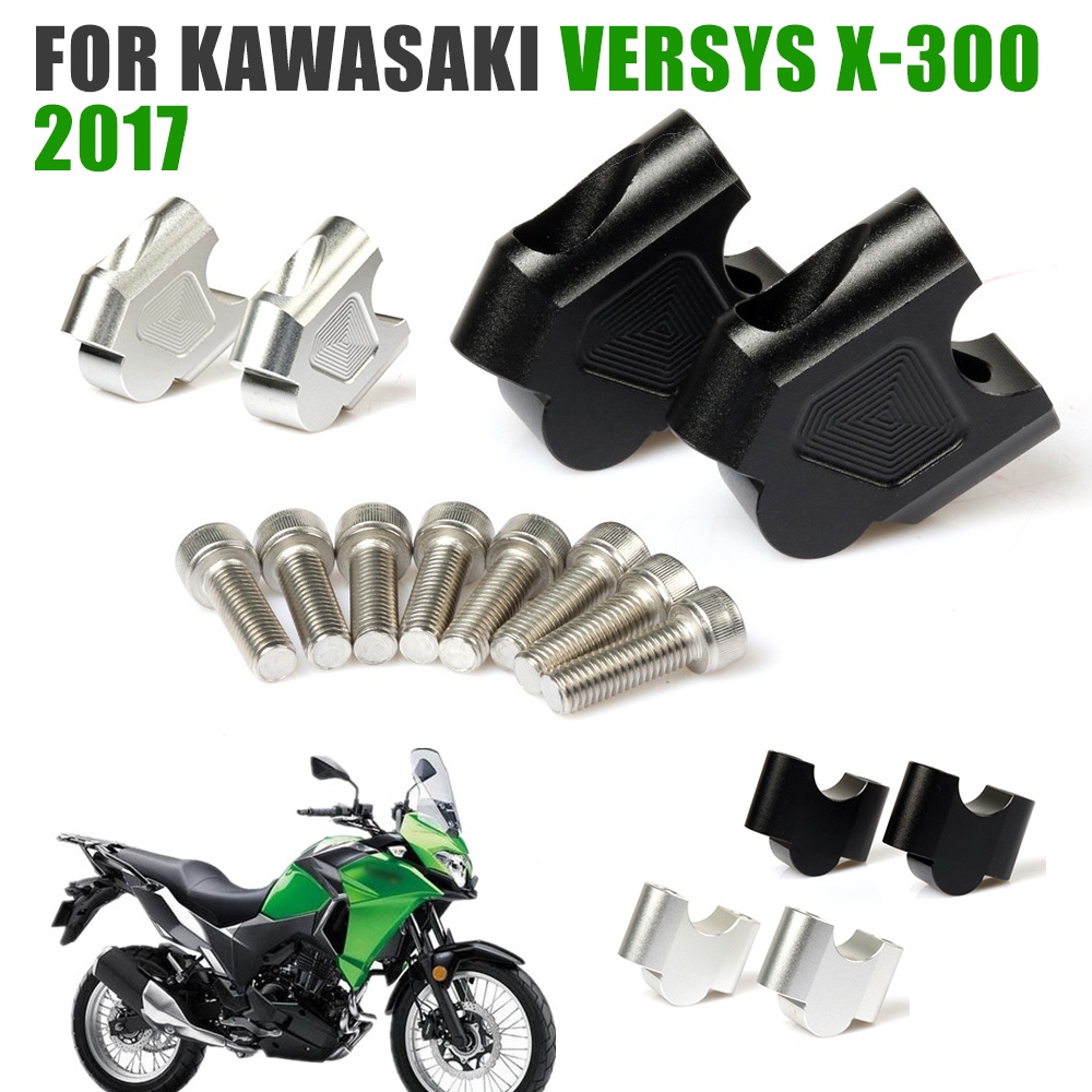 KAWASAKI 摩托車配件車把立管向上移動支架立管安裝夾適用於川崎 VERSYS X-300 VERSYS-X 300