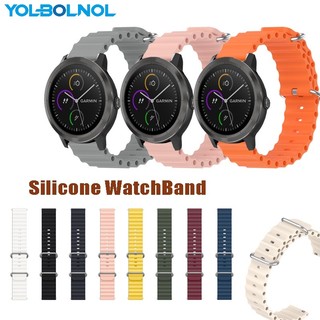 海洋矽膠錶帶 適用於 佳明Garmin Vivoactive 3/ Forerunner 645 245 55 158