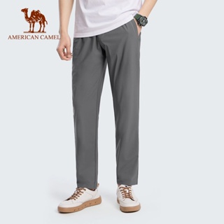 American CAMEL 男士酷感冰絲長褲高彈運動休閒褲