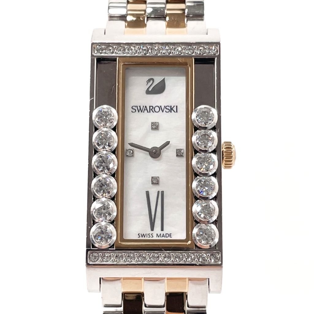 SWAROVSKI 施華洛世奇 腕錶 可愛的水晶廣場 5096689 不鏽鋼(SS) 女性 石英(電池) 白色的字母板