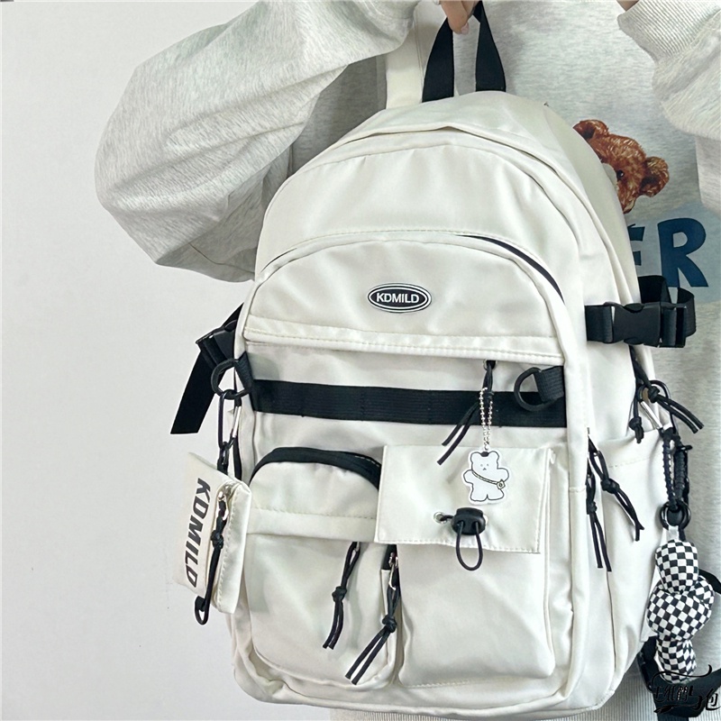 在台現貨 韓國大容量雙肩包 5色 多隔層學生書包 電腦後背包 防潑水ins日韓風 零錢包 雙肩包 背包 後背包 旅行包
