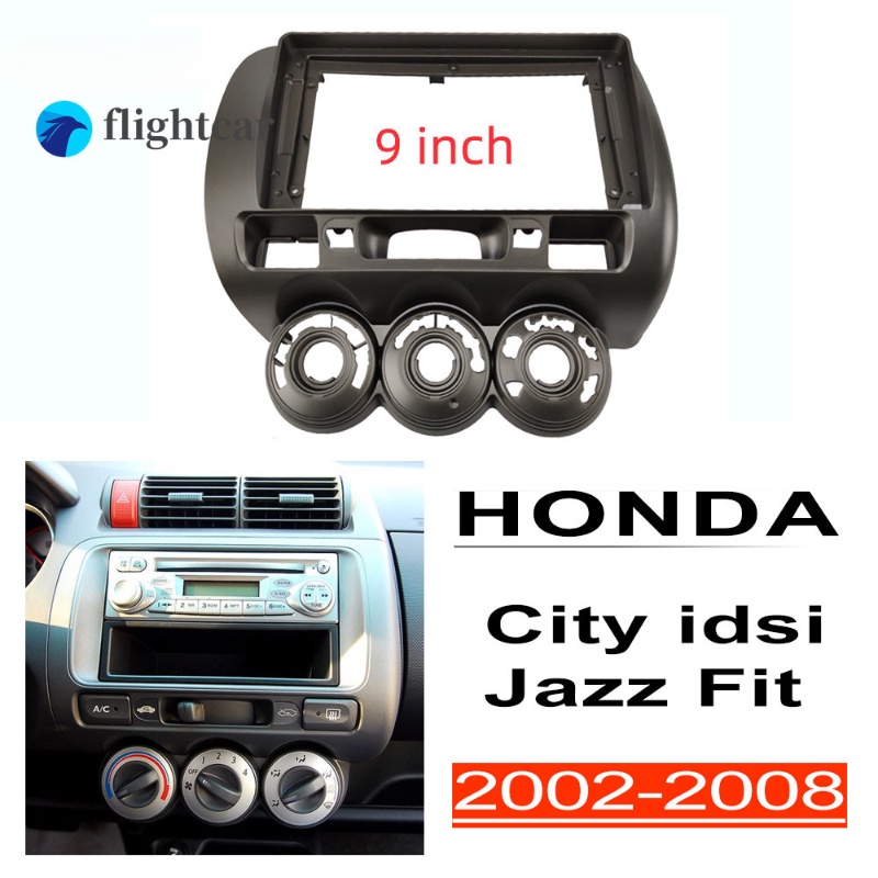 Flightcar 9 英寸汽車 Android 主機 2din 框架面板 HONDA Jazz City Fit Id