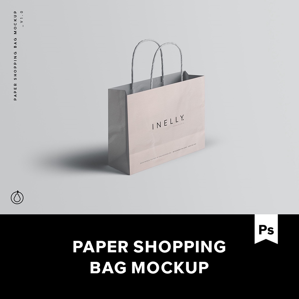7款商場品牌手提袋購物紙袋設計展示Ps貼圖樣機素材