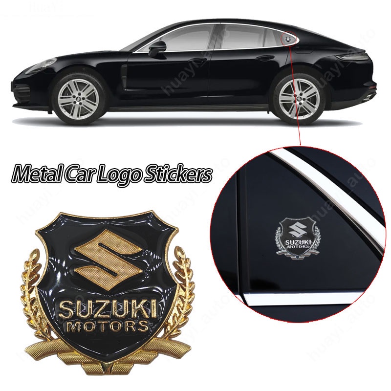 SUZUKI [限時優惠] 鈴木金屬汽車 3D 標誌徽章貼紙時尚汽車裝飾配件適用於 Swift Sport Xl7 Vi