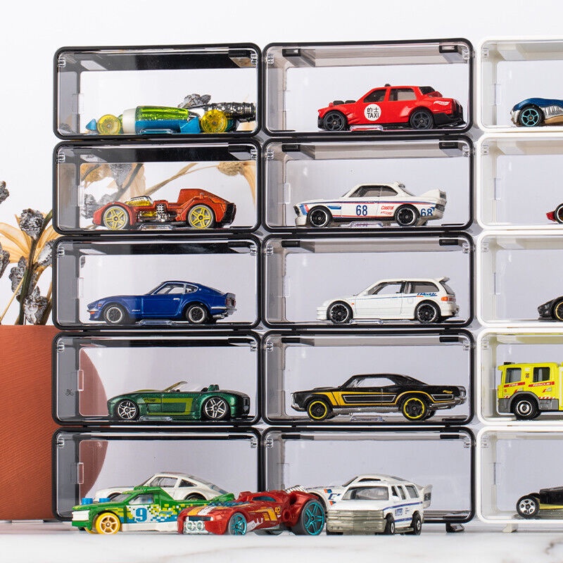 HOT WHEELS 風火輪收藏盒防塵盒展示盒拼布防滑墊收納盒通用 1:64 比例汽車汽車玩具