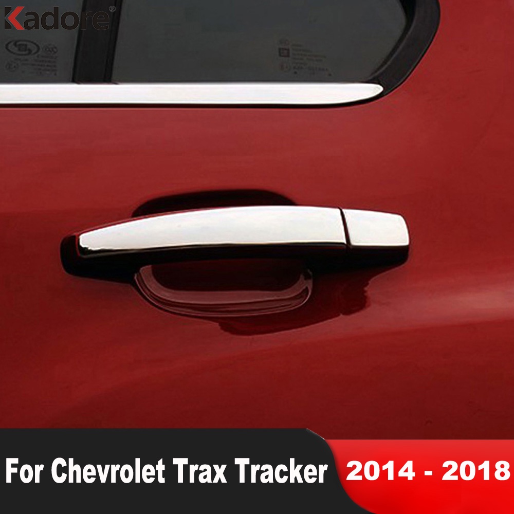 雪佛蘭 Trax Tracker 2014 2015 2016 2017 2018 鍍鉻門把手鎖蓋汽車配件的側門把手蓋飾