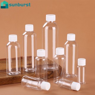 10/30/100ml 帶螺旋蓋 PET 透明空密封化妝品小口瓶/旅行擠壓瓶容器/透明迷你塑膠可再填充乳液瓶