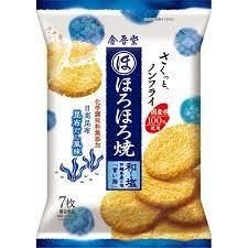 【享吃零食】日本 金吾堂製菓 和鹽米果/燒仙貝-昆布風味(7枚)