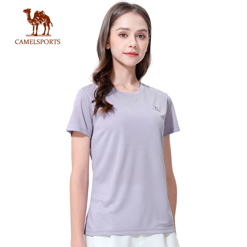 CAMEL SPORTS駱駝 速乾上衣 戶外登山棉感T恤女運動短袖