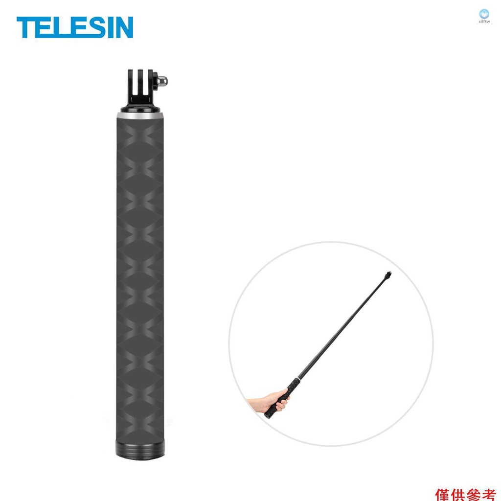 [5S] Telesin 可伸縮自拍杆桿桿碳纖維材料兼容 GoPro Insta360 DJI 運動相機作為隱形自拍杆兼