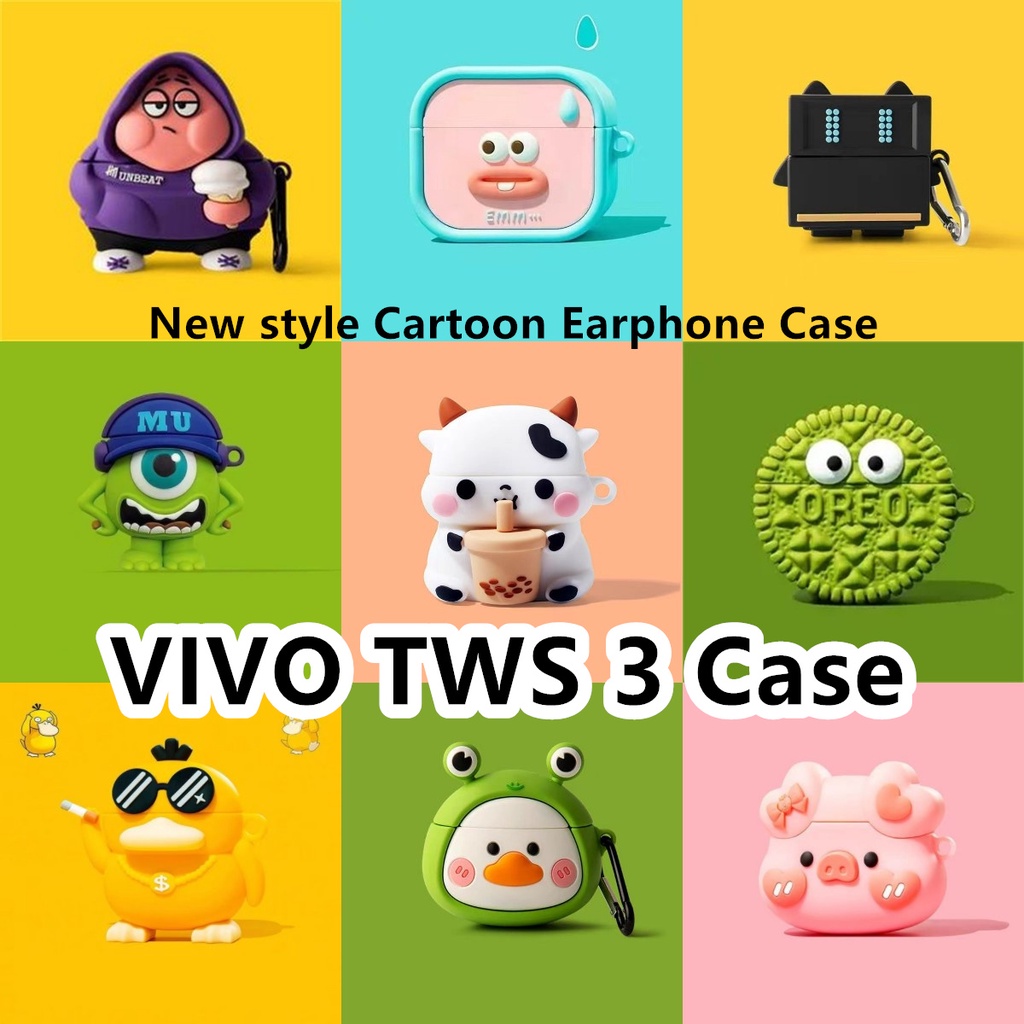現貨! 適用於 VIVO TWS 3 外殼可愛卡通系列適用於 VIVO TWS 3 外殼軟耳機外殼保護套