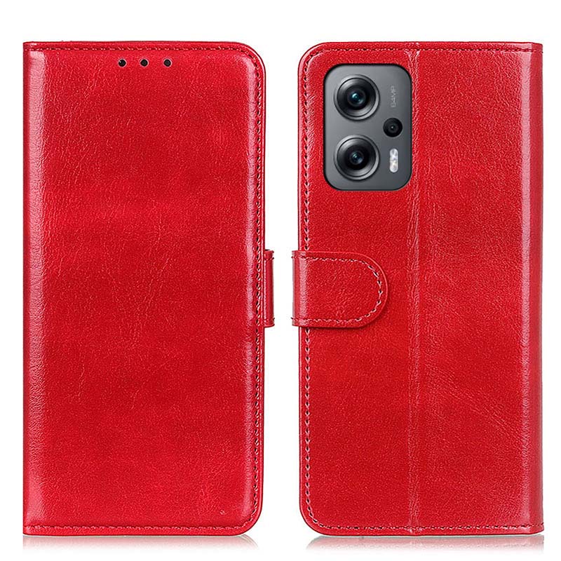 保護殼適用於 Redmi Note 12 Turbo 手機套 紅米Note12Turbo 磁扣開關帶插卡插錢袋錢包款皮套