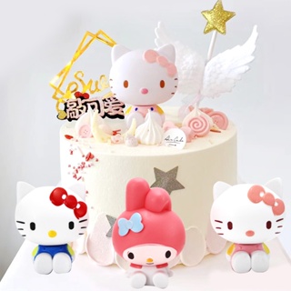 Hello Kitty 生日派對蛋糕裝飾 KT 貓甜點烘焙蛋糕裝飾嬰兒淋浴用品
