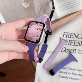 【買一發二】 細款拼色矽膠磁吸錶帶 適用於 Apple Watch 錶帶 8 7 6 5 4 SE 41mm Ultra