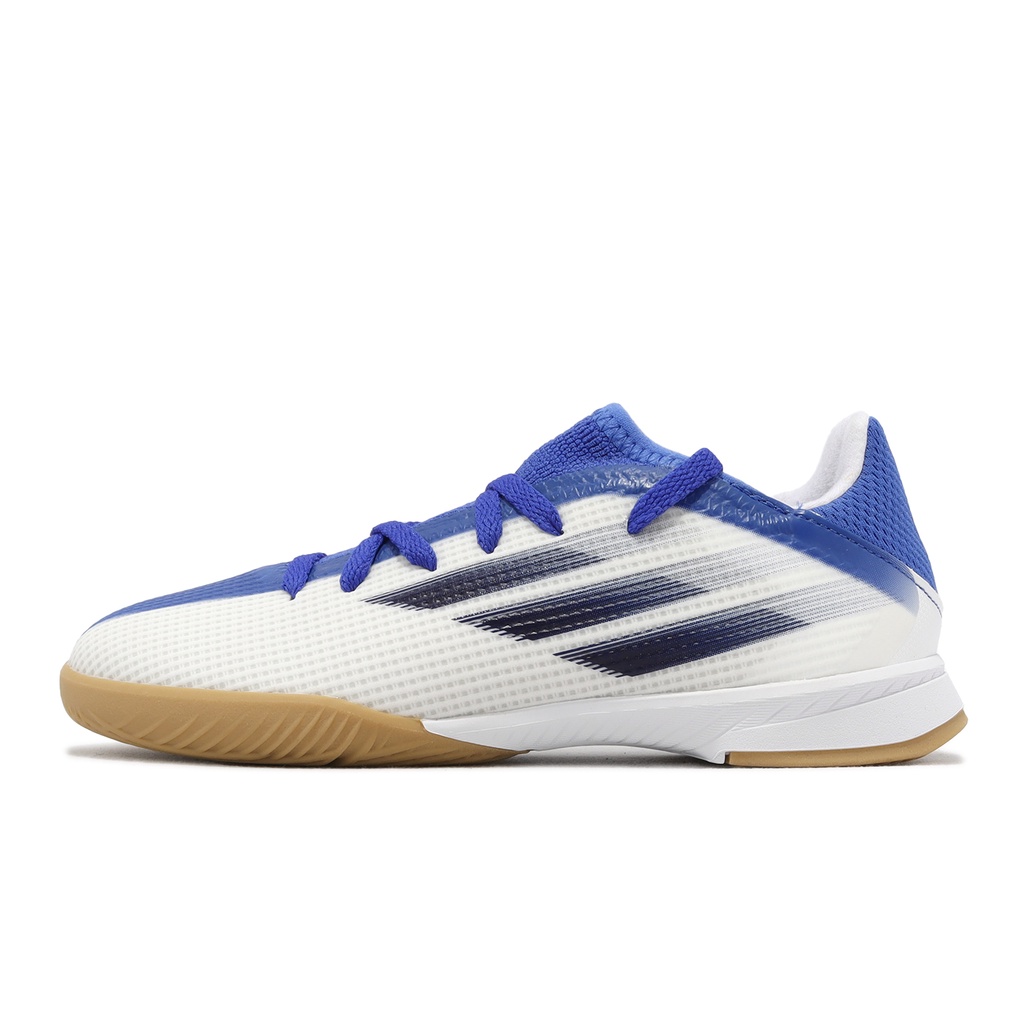 adidas 足球鞋 X Speedflow.3 In J 白 藍 愛迪達 襪套 童鞋 運動鞋 【ACS】 GW7492