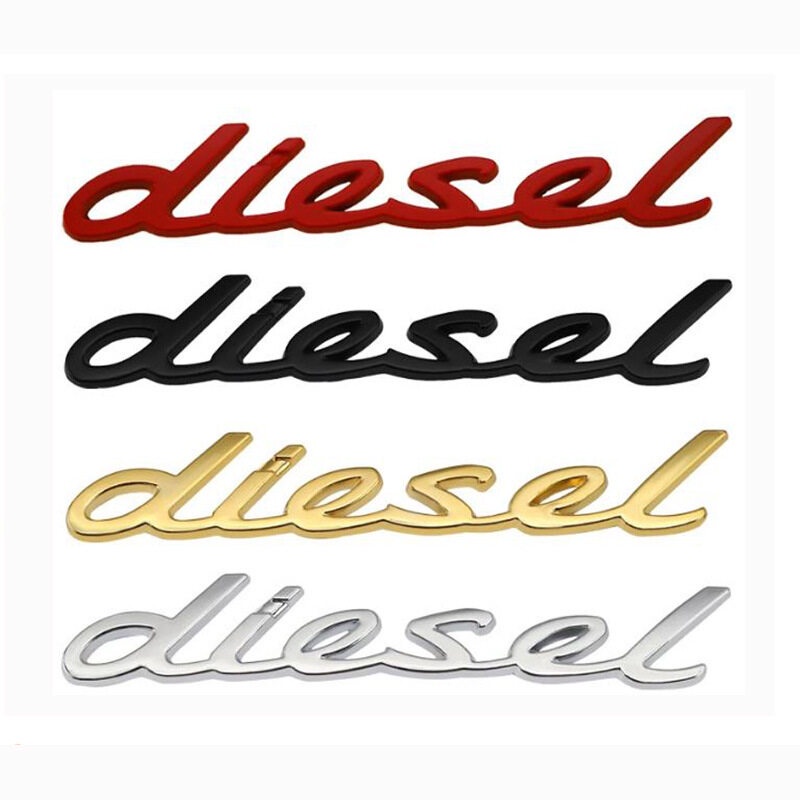 柴油版汽車標誌 Diesel車標Logo 英文字母車貼 適用於吉普豐田本田個性尾標後標側標 改裝金屬貼標