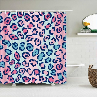 幾何圖案防水浴室簾浴室性感豹紋浴簾