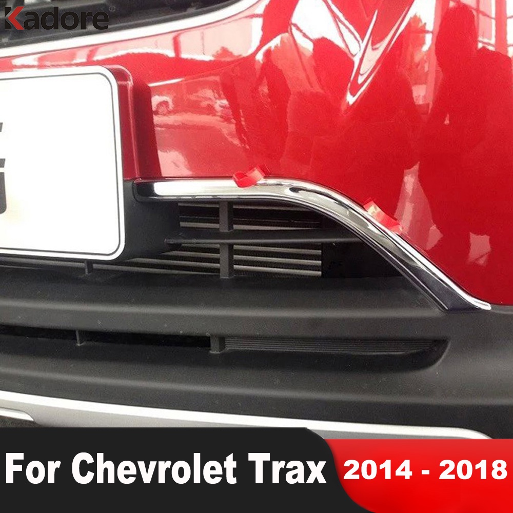 適用於雪佛蘭 Trax Tracker 2014 2015 2016 2017 2018 鍍鉻前中心保險槓格柵罩裝飾汽車
