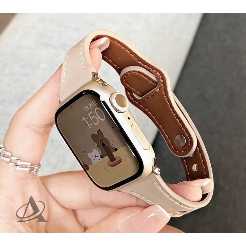 復古小蛮腰 適用 Apple Watch 8 6 SE 7 皮革錶帶 S8 Ultra 45mm 49mm 蘋果手錶錶帶