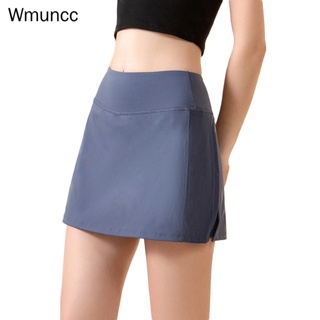 Wmuncc 分體網球裙女式修身露臀防止尷尬瑜伽短褲速乾健身運動裙
