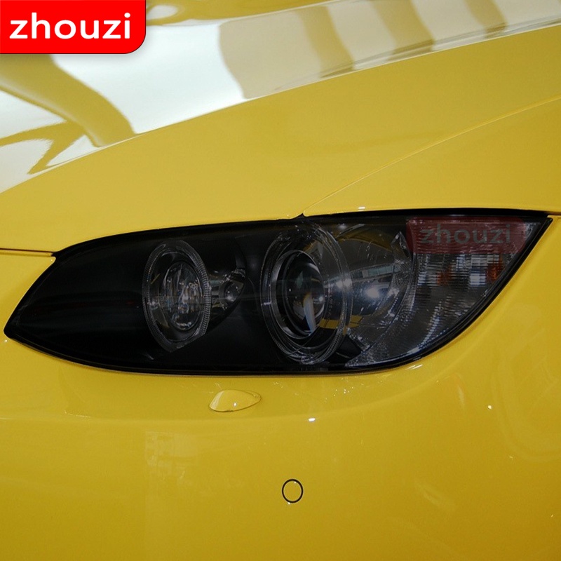 BMW 適用於寶馬 M3 E90 E92 E93 2007-2013 汽車大燈色調煙熏黑色保護膜前燈透明 TPU 貼紙配