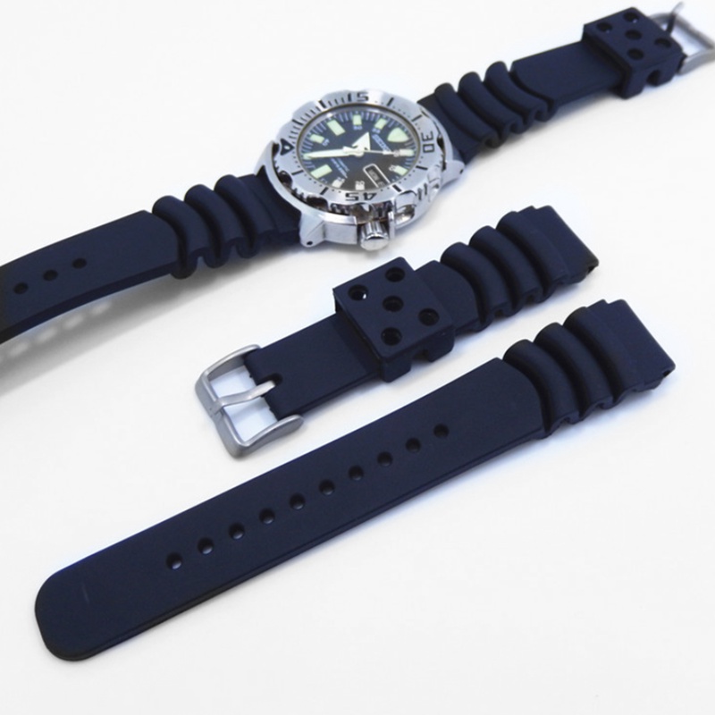 SEIKO 手錶配件矽膠錶帶適用於精工潛水錶帶水鬼 DAL0BP SKX007 SRPA21J1 18mm 20mm 2