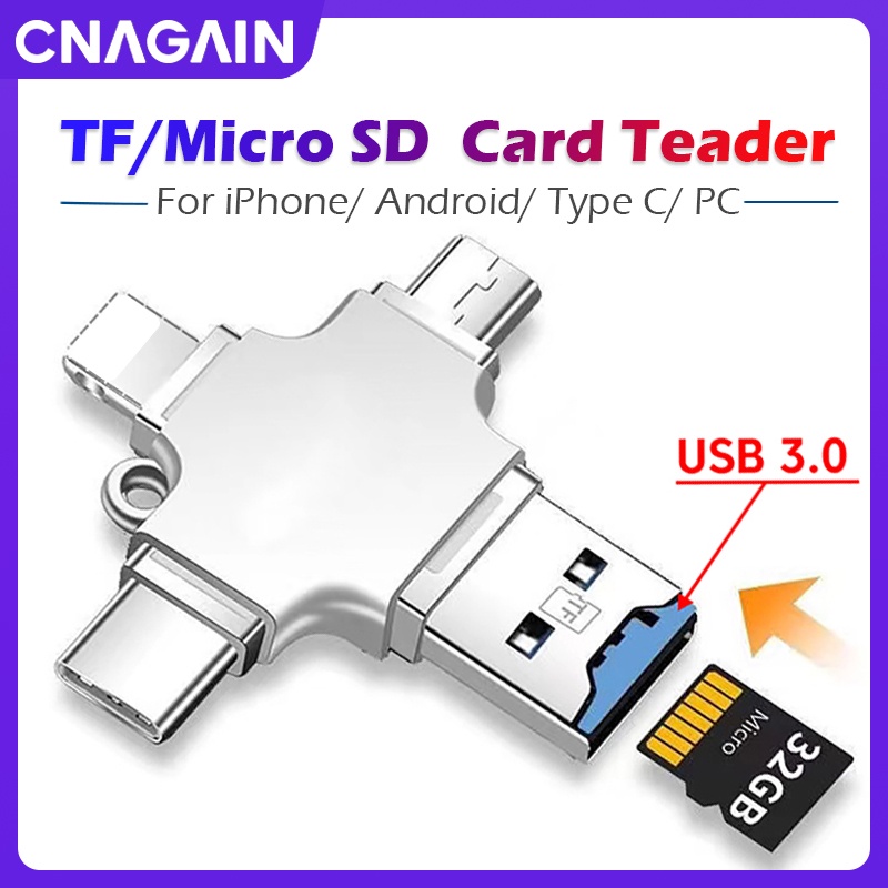 Cnagain TF 讀卡器 OTG usb 3.0/ Type C Lightning Micro usb SD 適配
